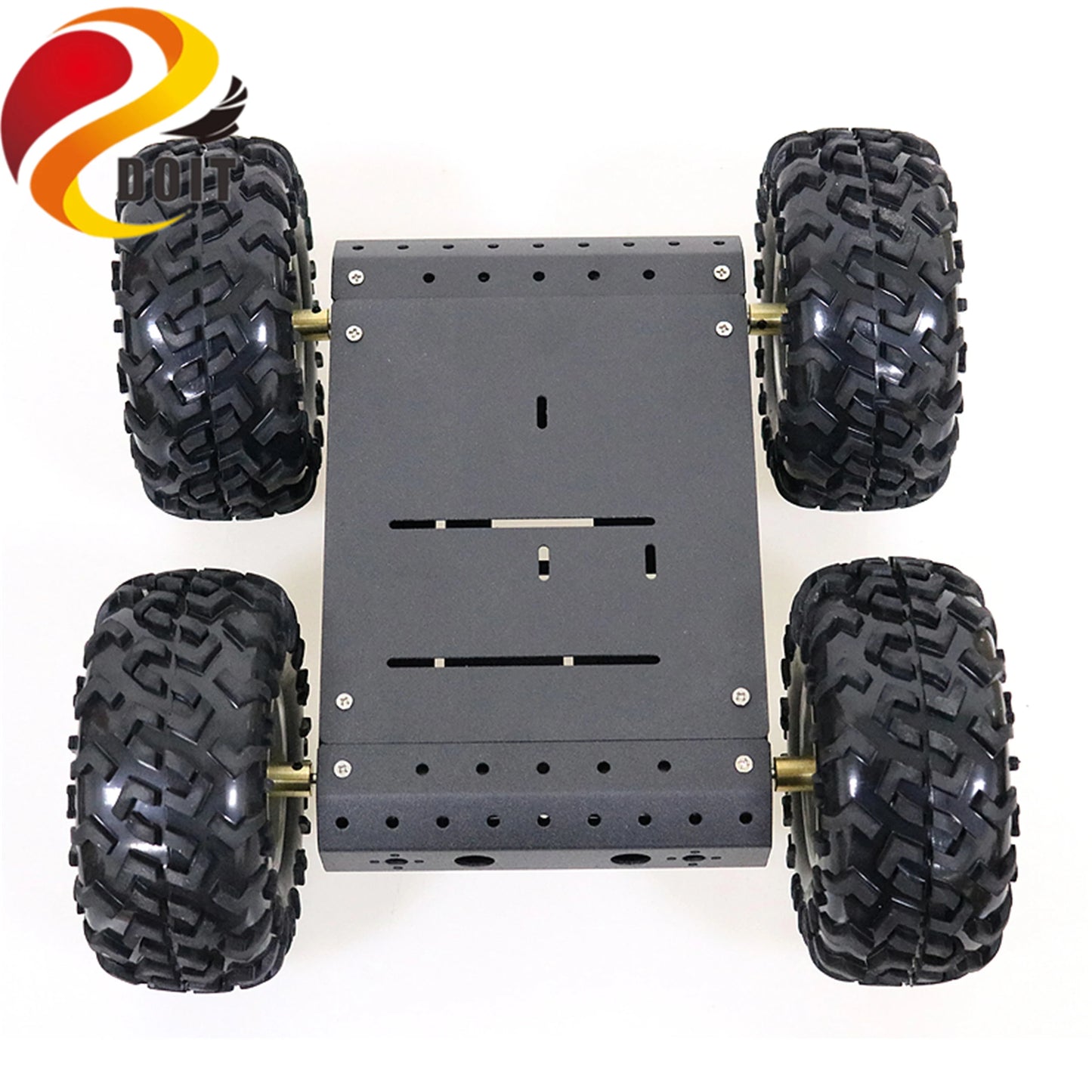 SZDOIT 4WD Metal Robot Car Chassis Kit with DC Motors for Arduino DIY