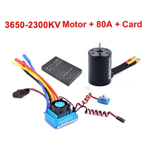 3650 Brushless Motor 2300–5200KV with 45A–120A ESC for 1/10 RC Car