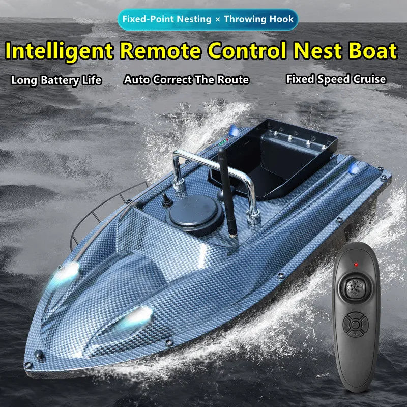 RC Fishing Bait Boat 1.5KG Load 500m Remote Control with Dual Night Lights