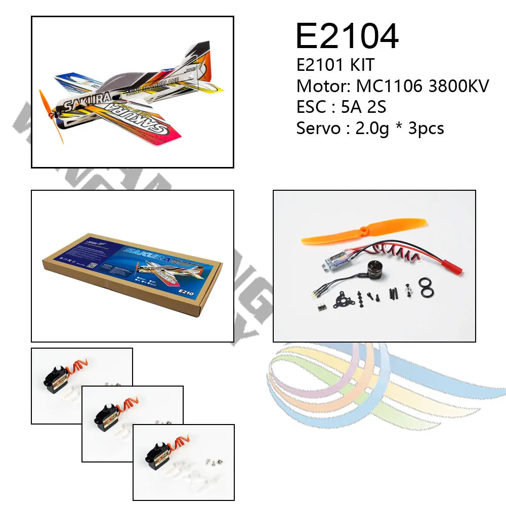 DW Hobby Mini 3D RC Airplane EPP Foam 451mm Wingspan DIY Model Kit