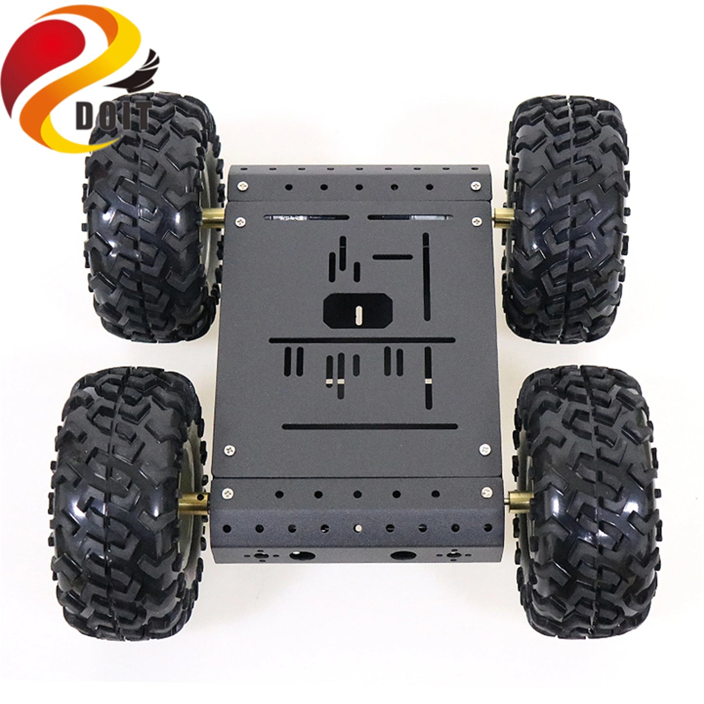 SZDOIT 4WD Metal Robot Car Chassis Kit with DC Motors for Arduino DIY