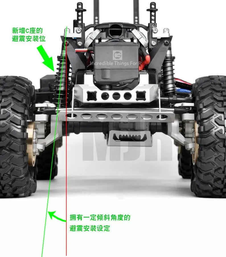 AJRC GRC G2 Aluminum Ackermann Caster & Portal Housing for TRX4