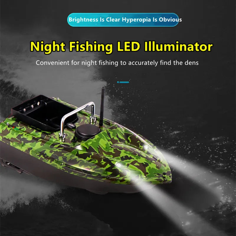 RC Fishing Bait Boat 1.5KG Load 500m Remote Control with Dual Night Lights
