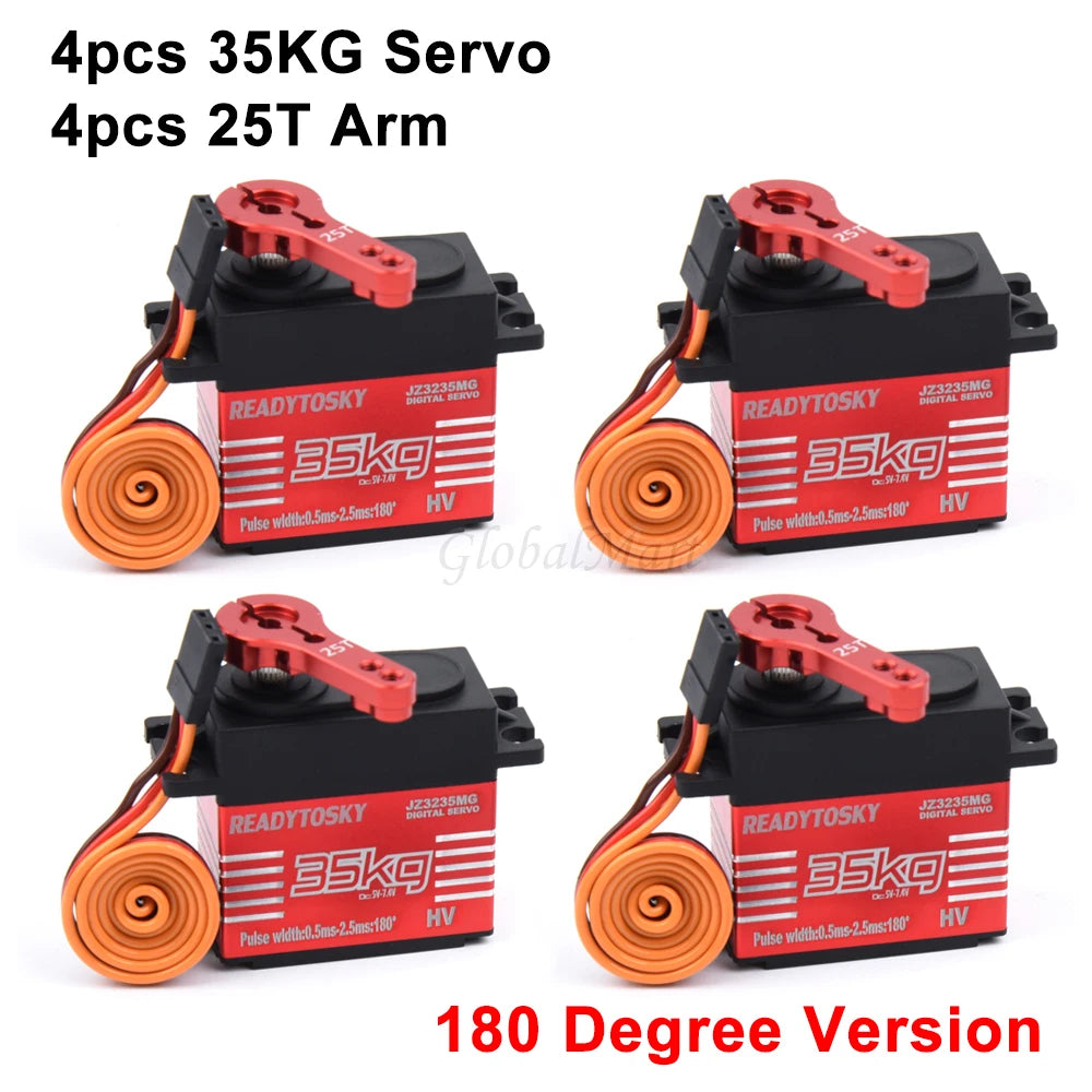 Waterproof 20–60KG Metal Gear Digital Servo 25T for 1/8–1/10 RC Vehicles