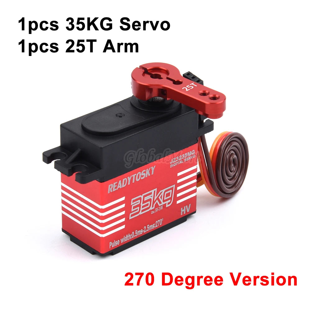 Waterproof 20–60KG Metal Gear Digital Servo 25T for 1/8–1/10 RC Vehicles