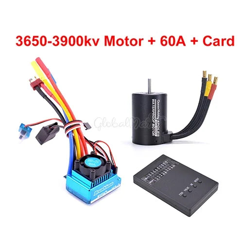 3650 Brushless Motor 2300–5200KV with 45A–120A ESC for 1/10 RC Car