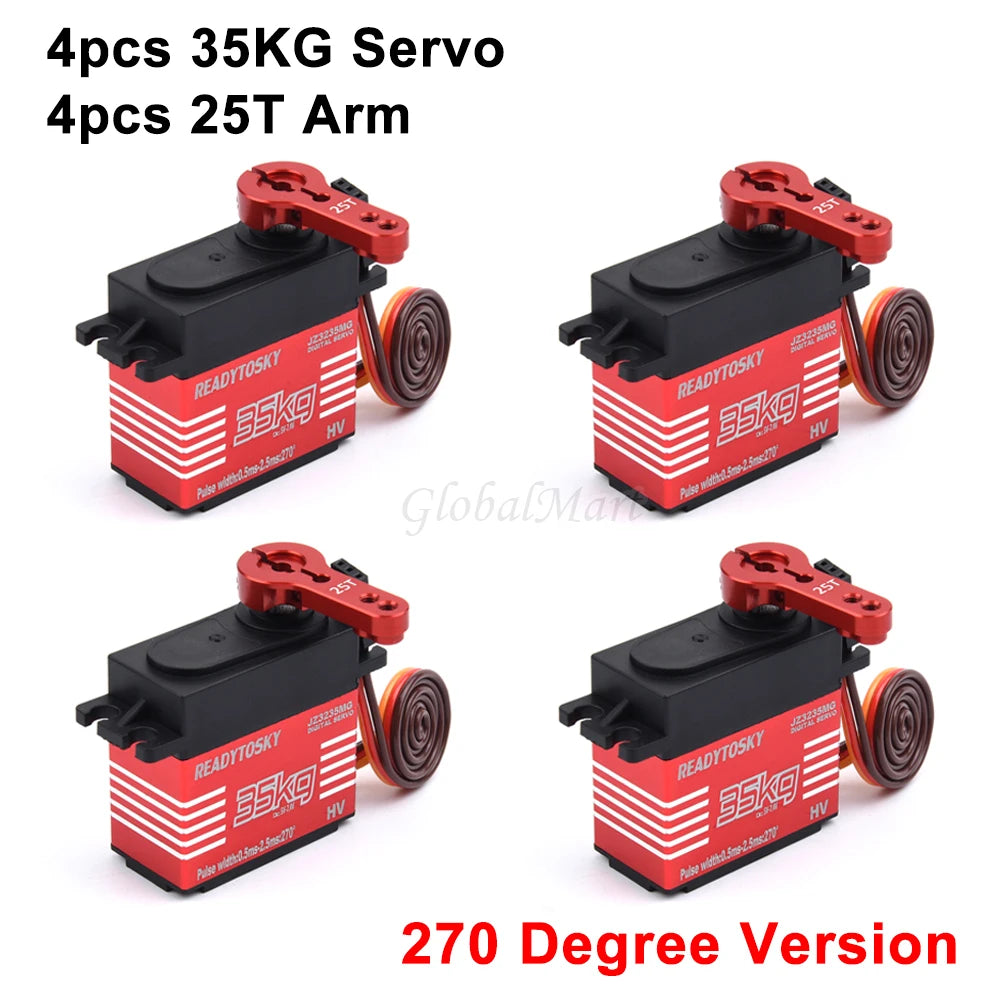 Waterproof 20–60KG Metal Gear Digital Servo 25T for 1/8–1/10 RC Vehicles