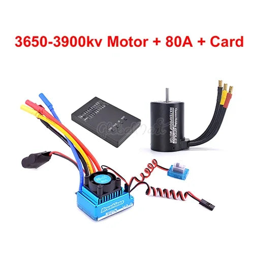 3650 Brushless Motor 2300–5200KV with 45A–120A ESC for 1/10 RC Car