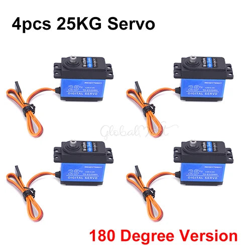 Waterproof 20–60KG Metal Gear Digital Servo 25T for 1/8–1/10 RC Vehicles