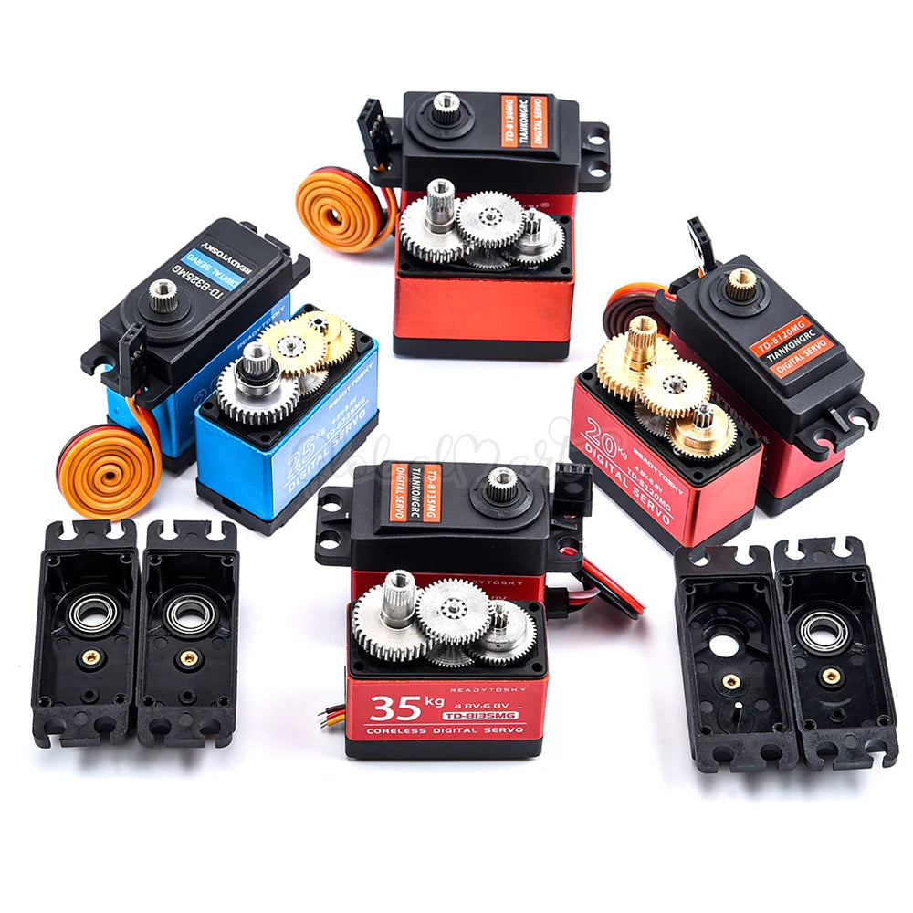 Waterproof 20–60KG Metal Gear Digital Servo 25T for 1/8–1/10 RC Vehicles