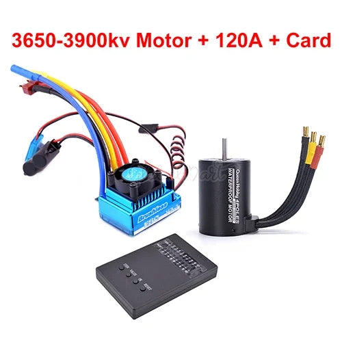 3650 Brushless Motor 2300–5200KV with 45A–120A ESC for 1/10 RC Car
