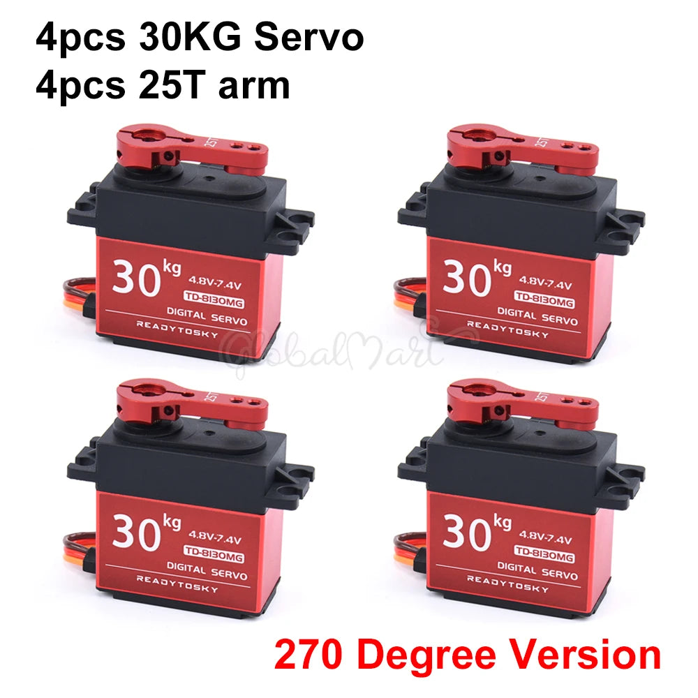Waterproof 20–60KG Metal Gear Digital Servo 25T for 1/8–1/10 RC Vehicles
