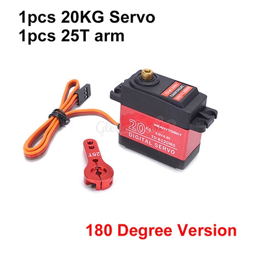 Waterproof 20–60KG Metal Gear Digital Servo 25T for 1/8–1/10 RC Vehicles