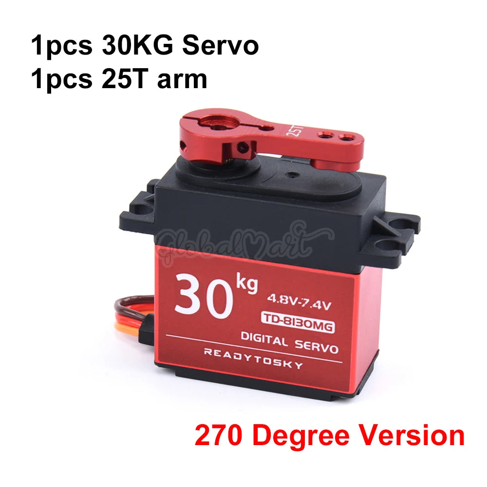 Waterproof 20–60KG Metal Gear Digital Servo 25T for 1/8–1/10 RC Vehicles