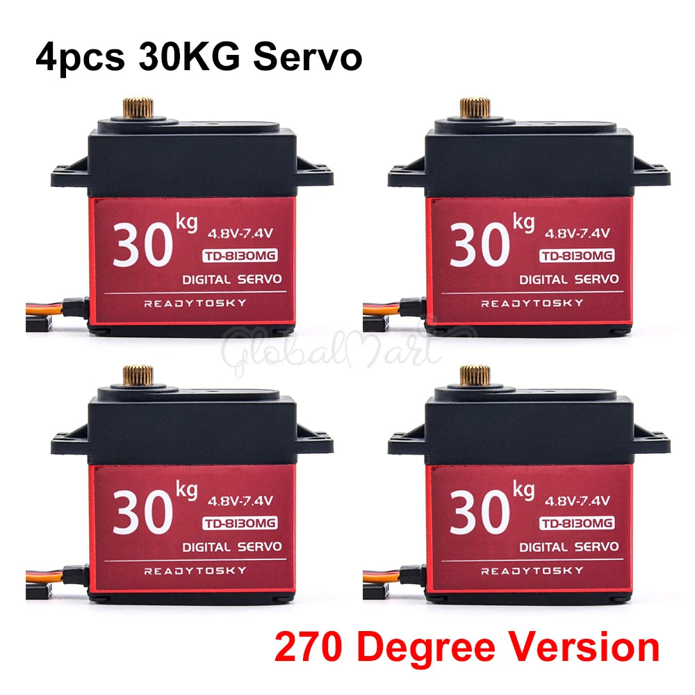 Waterproof 20–60KG Metal Gear Digital Servo 25T for 1/8–1/10 RC Vehicles