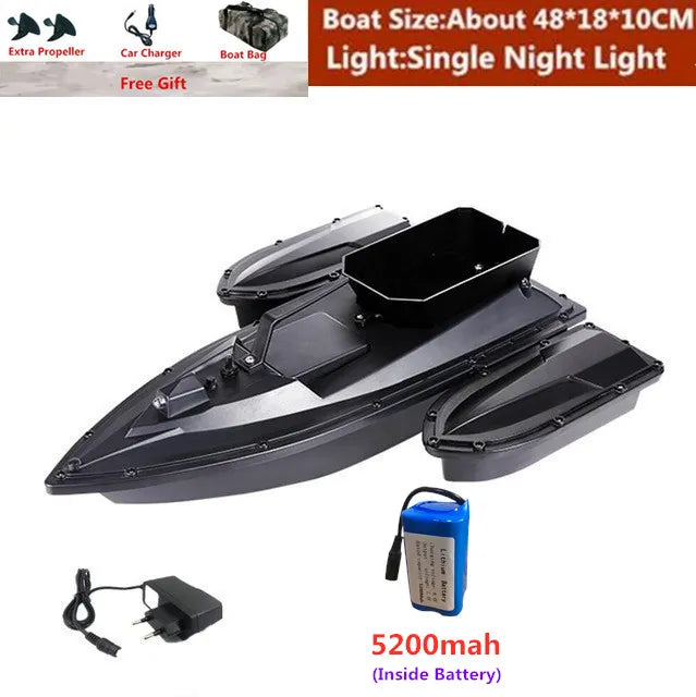 RC Fishing Bait Boat 1.5KG Load 500m Remote Control with Dual Night Lights