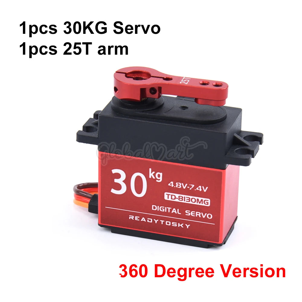 Waterproof 20–60KG Metal Gear Digital Servo 25T for 1/8–1/10 RC Vehicles