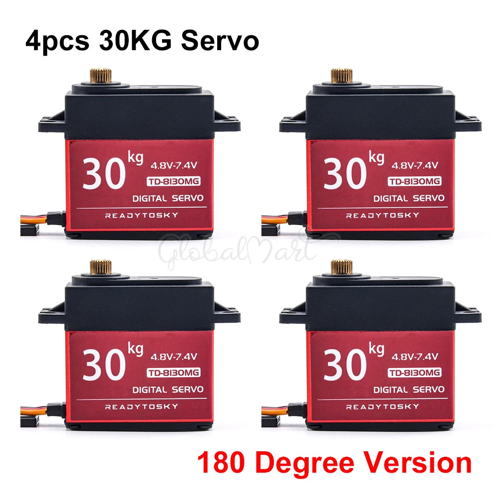 Waterproof 20–60KG Metal Gear Digital Servo 25T for 1/8–1/10 RC Vehicles