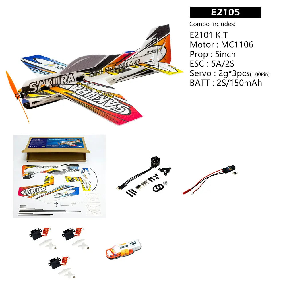 DW Hobby Mini 3D RC Airplane EPP Foam 451mm Wingspan DIY Model Kit