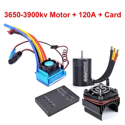 3650 Brushless Motor 2300–5200KV with 45A–120A ESC for 1/10 RC Car