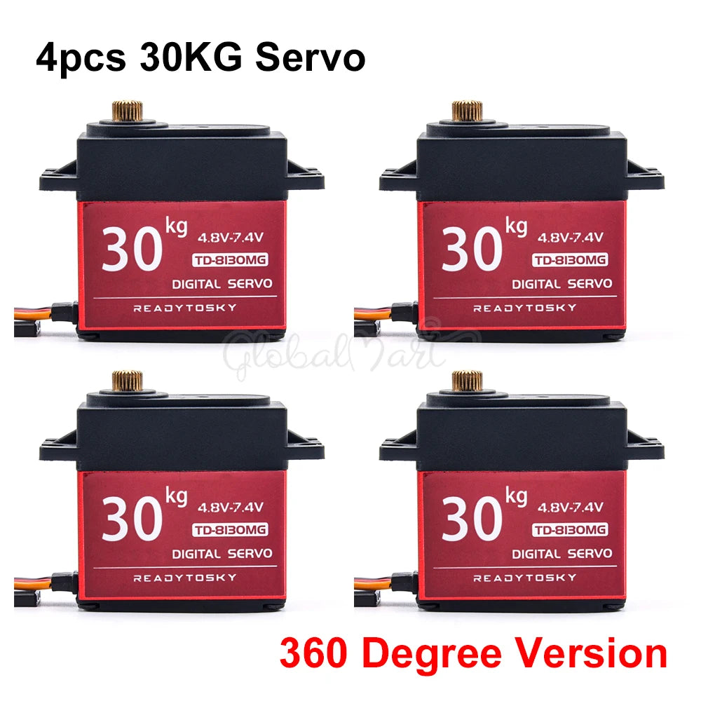 Waterproof 20–60KG Metal Gear Digital Servo 25T for 1/8–1/10 RC Vehicles