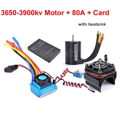 3650 Brushless Motor 2300–5200KV with 45A–120A ESC for 1/10 RC Car